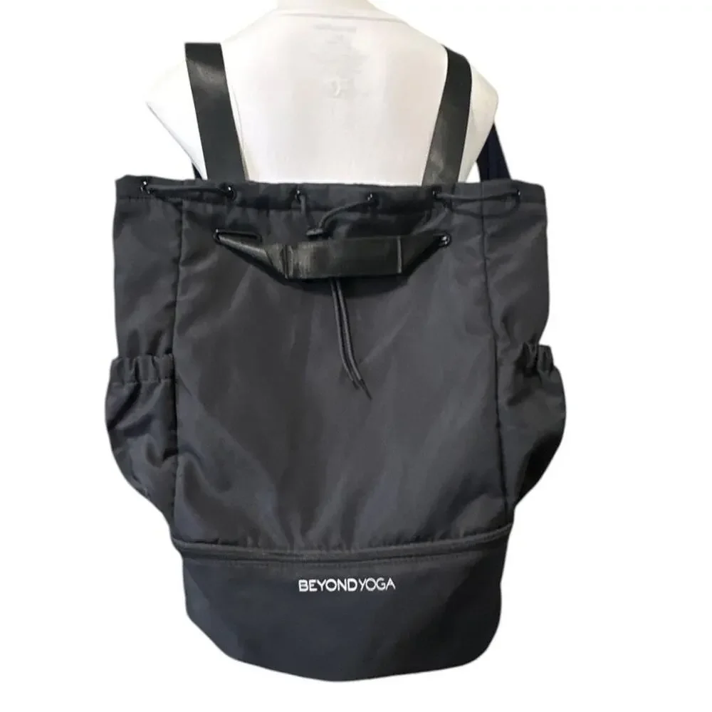 Beyond Yoga Backpack Convertible Gym Bag Tote Black Shoe Compartment Women OS